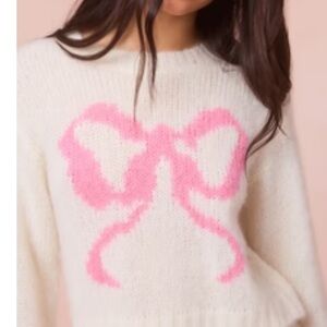 LoveShackFancy Jorah Alpaca Blend Bow Pull Over XXL